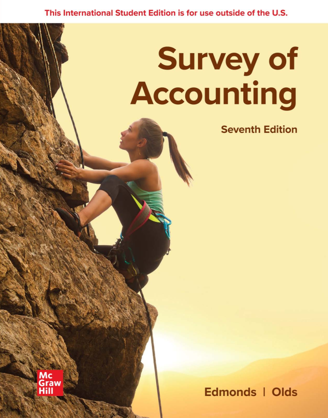 Survey of Accounting 7th Edition by Thomas Edmonds, Mark Edmonds, Jennifer Edmonds